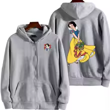 Snow White Men Cartoon Zipper Hoodie