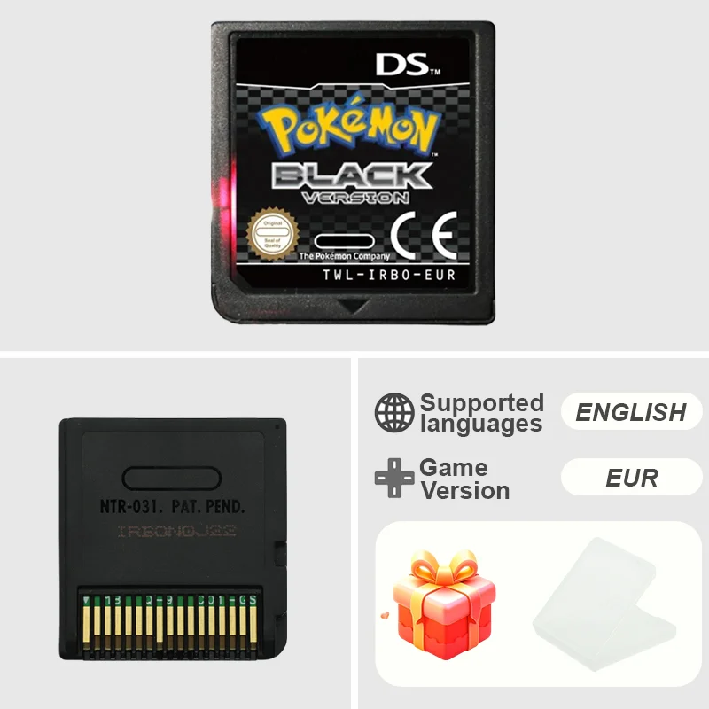 Pokemon Series DS Game Cartridge Diamond Platinum Pearl HeartGold SoulSilver Black White Meertalig voor NDS/2DS