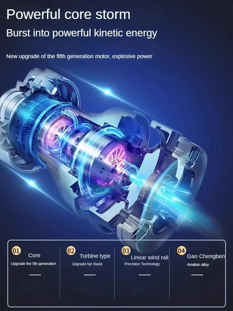 Wireless Charging Car Vacuum Cleaner, Ultra-Strong Suction, Small and Portable