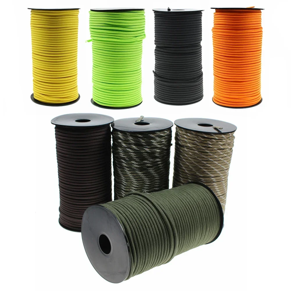 

1pc Tent Rope 100M 9core Tent Windproof Rope Canopy Fixed Ropes Polyester Camping Bindings Ropes Hiking Camping Supplies