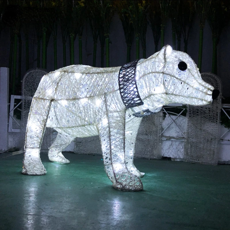 customized event party decoration white color led polar bears christmas lights