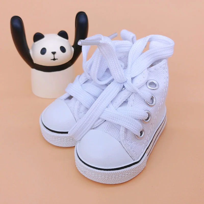 Tilda 6cm Canvas Sneakers For Dolls Paola Reina Minifee,Mini Toy Gym Shoes 1/4 Doll Sports Shoes Accessories for Dolls Toys