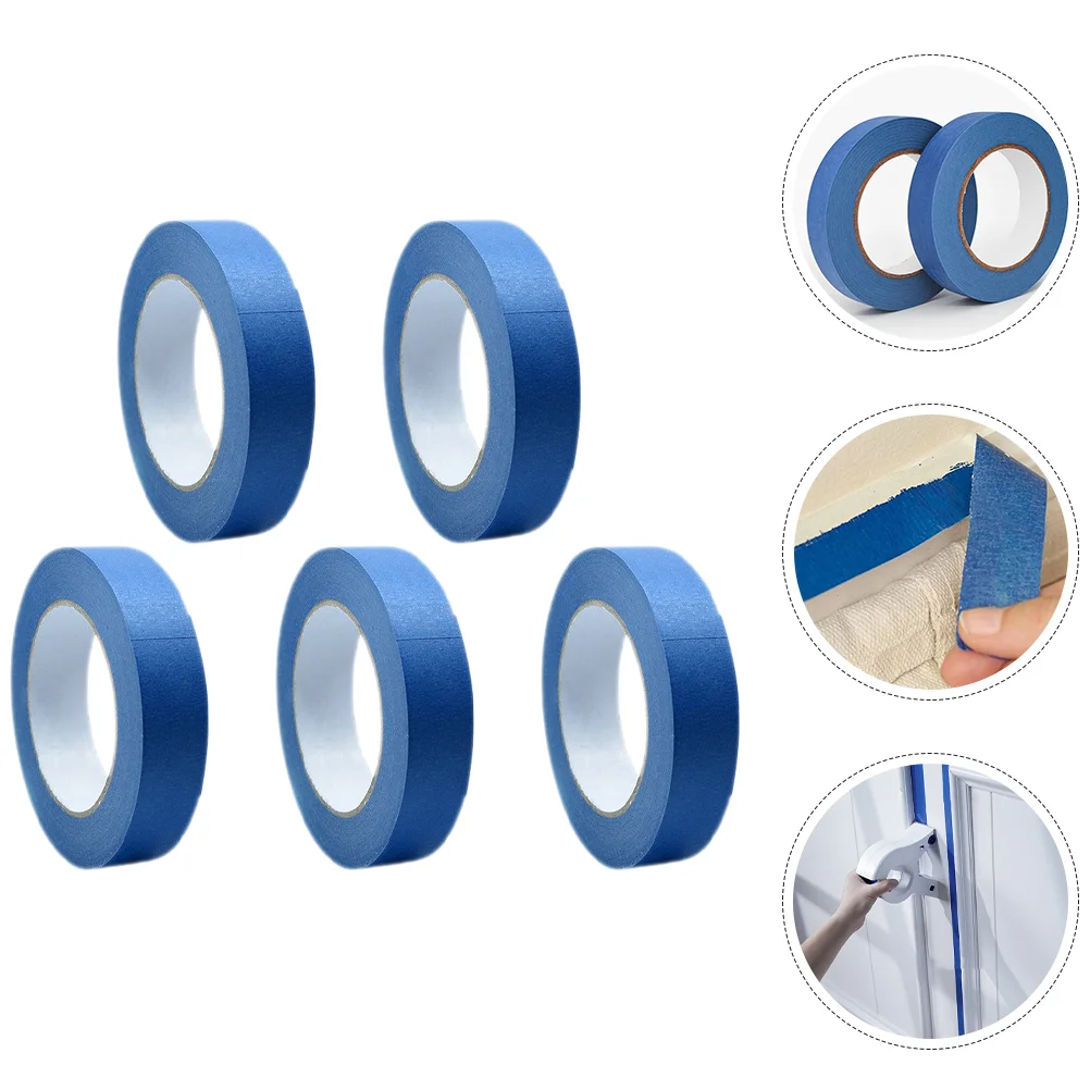 5 Rolls Painters Tapes Masking Tapes Automotive Walls Packing Masking Tape Auto Paint Tapes(20m) paint masking tape