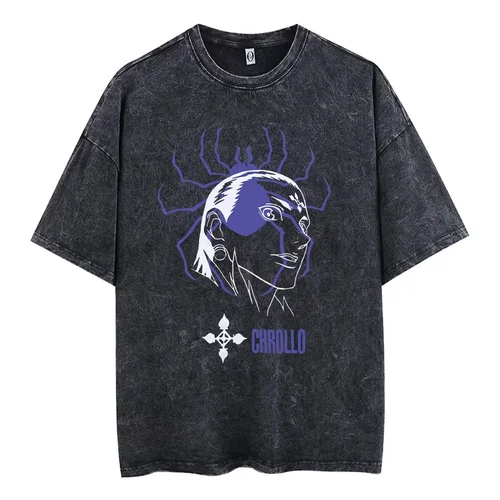 Imagen 2 del producto 2025 Anime lavado 2D camiseta Hunter x Hunter impreso Retro estilo Harajuku Top para hombres mujeres moda Casual ropa de calle Unisex