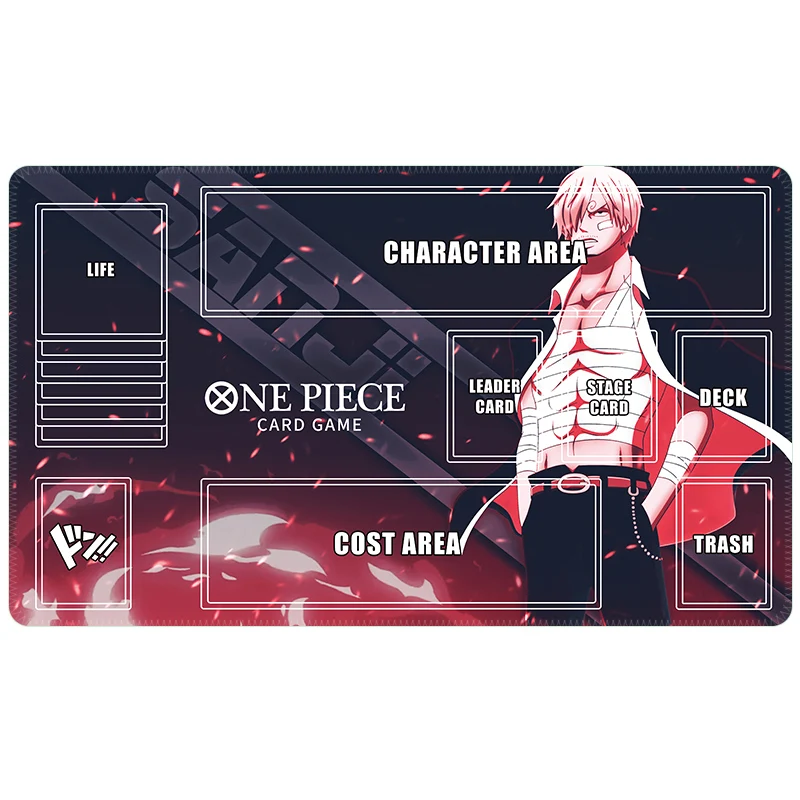 600X350X2Mm One Piece Opcg Sanji Robin Single Card Battle Mat Shanks Water Law Board Game Battle Card Game Mat Anime Gift Toy