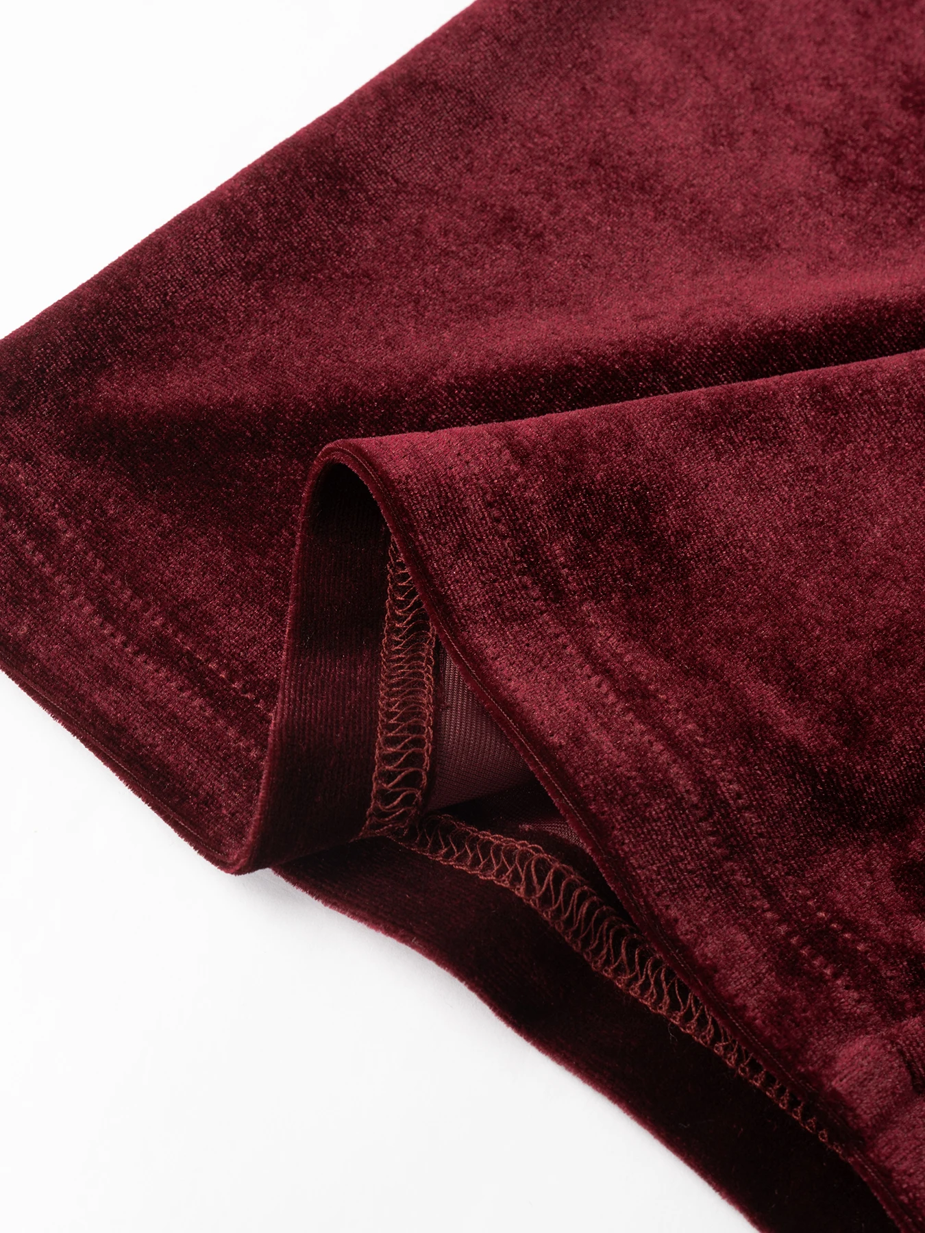 2025 خريف شتاء جديد إمرأة النبيذ الأحمر أفخم الدفء بنطلون موضة تنوعا الترفيه السراويل المريحة بنطلون عيد الميلاد #6