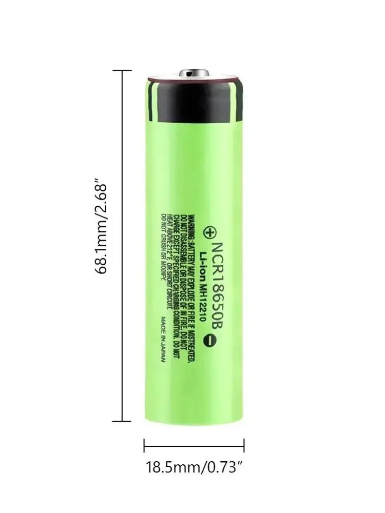 Batterie NCR18650B 18650 3400mAh Lithium-ion 3.7V Bouton supérieur Authentique d'origine pour lampe de poche Haute performance
