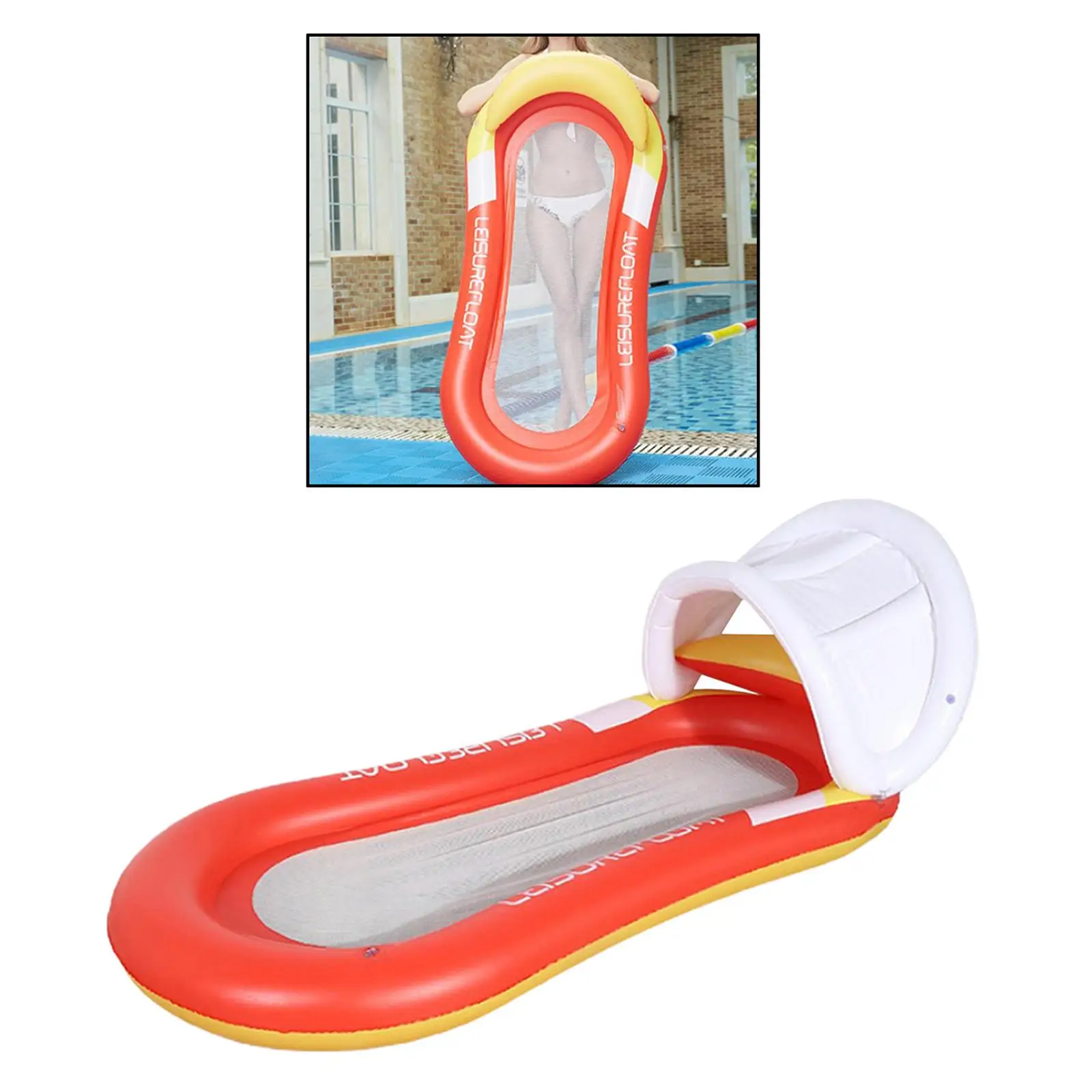 Grand hamac gonflable de luxe, flotteurs, rangée de fournitures d'eau