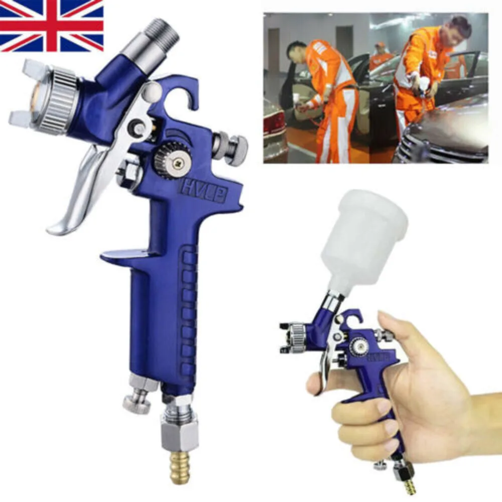 HVLP Mini Gravity Feed Air Spray Gun 1.0 Mm Nozzle Auto Car Paint Sprayer