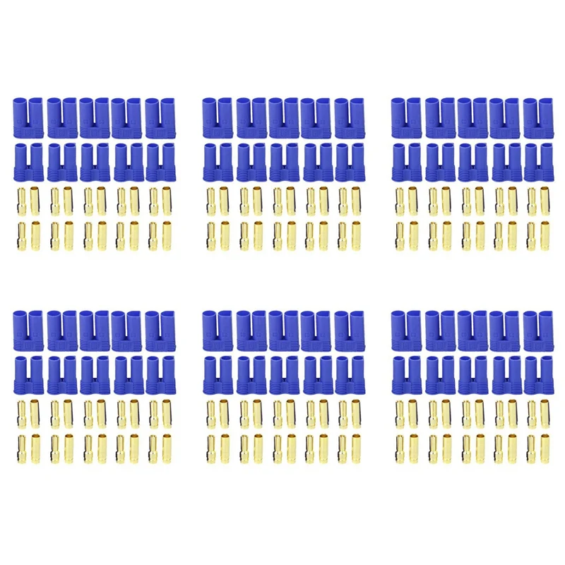 

Hot Sale30 Pairs Of EC5 Banana Plug Bullet Connector Female+Male For RC ESC LIPO Battery/Motor
