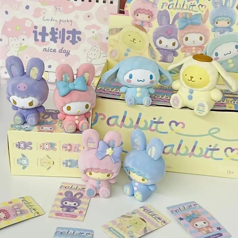 Hot Echte Sanrio Blinde Doos Speelgoed Anime Konijn Serie Massaal Cinnamoroll Kurumi Trend Mini Figuur Pop Decoratie Verjaardagscadeau