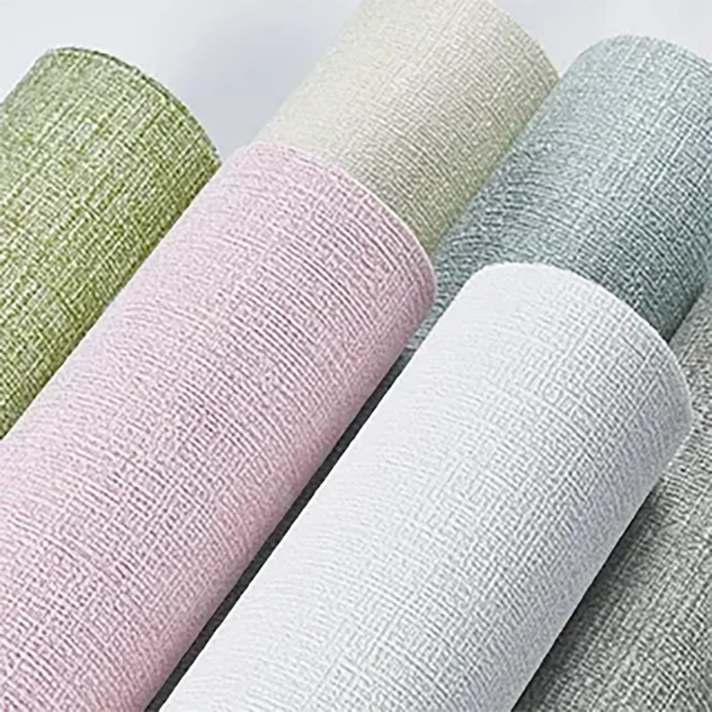 

Linen 3D foam self-adhesive PVC solid color thickened decorative waterproof wall sticker living room background wall Hebrew