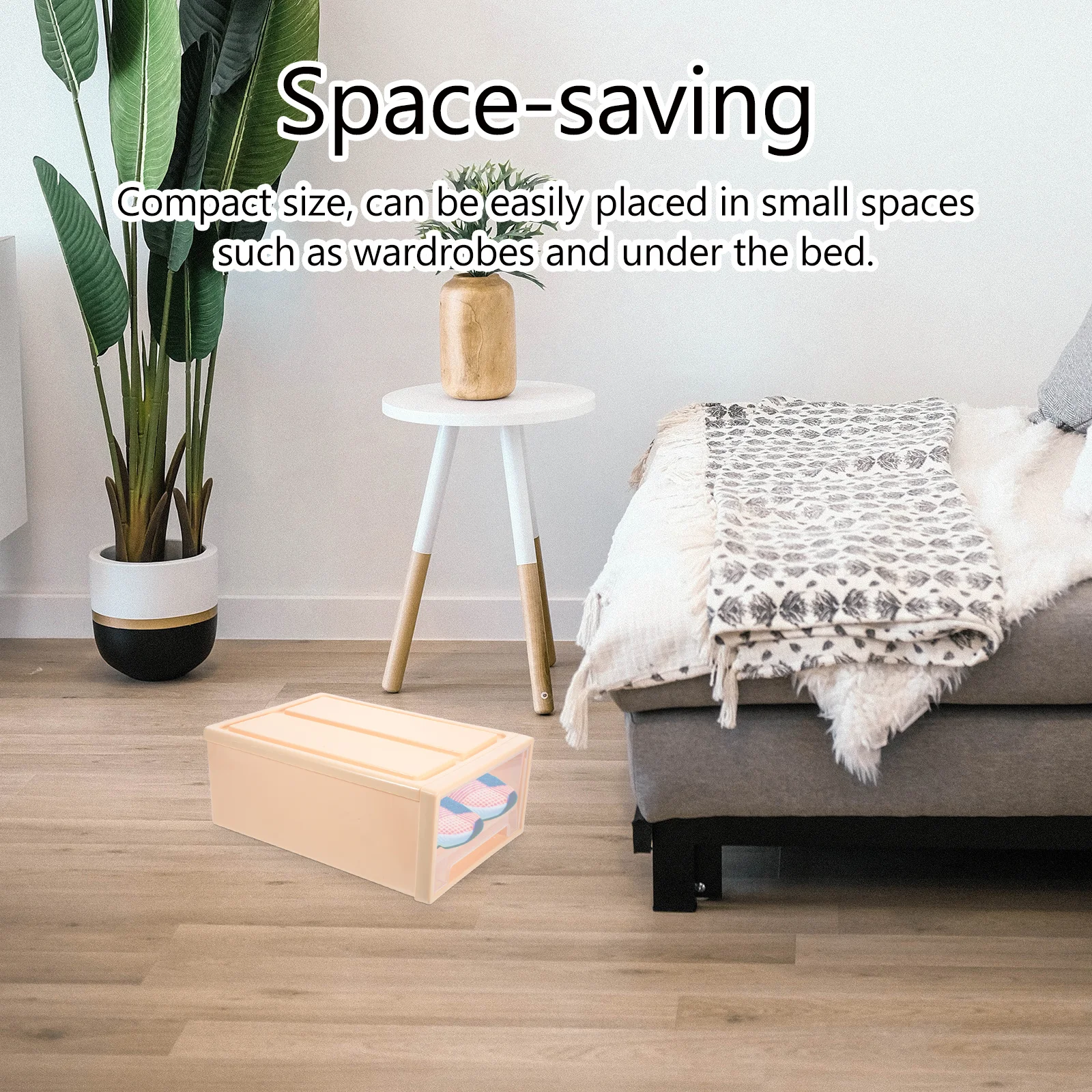 

Clear Shoe Storage Box Transparent Stackable Storage Drawers Plastic Container For Shoes Clothes Stationery Space-Saving