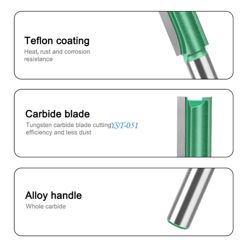 E15A Pack Of Quality Steel Straight Slotting Cutters Straight Flute Slot Drills For Furniture Making Model Crafting Projects