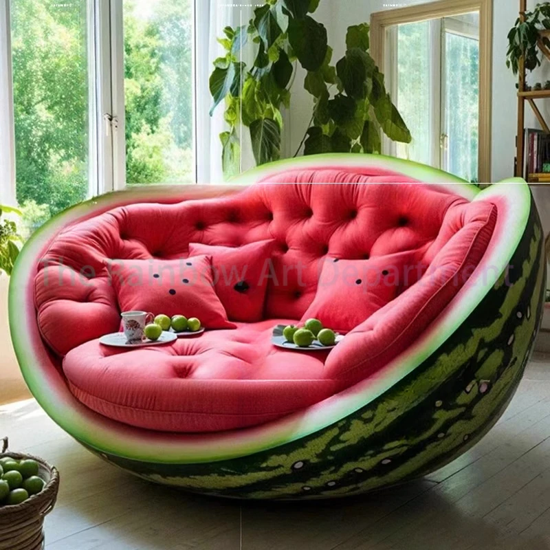 fruit watermelon orange sofa chair lazy tatami single double bedroom living room balcony creative personality fashion chair