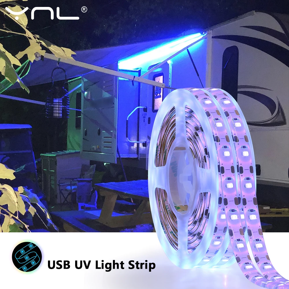 DC 5V UV LED Strip Light Ultraviolet 395-405nm 1M 2M 3M SMD 2835 Waterproof Ray Flexible Tape Ribbon Lamp USB LED Strip Light