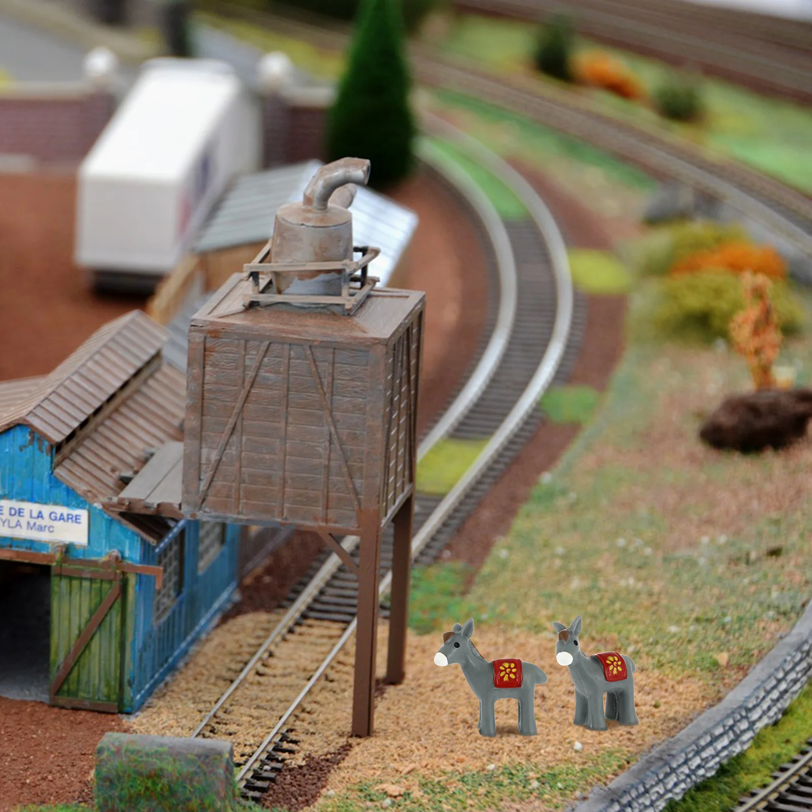 

5Pcs Resin Donkey Fairy Garden Decor Miniature Landscape Ornaments Unique Gift Idea Resin Donkey Fairy Garden Crafts