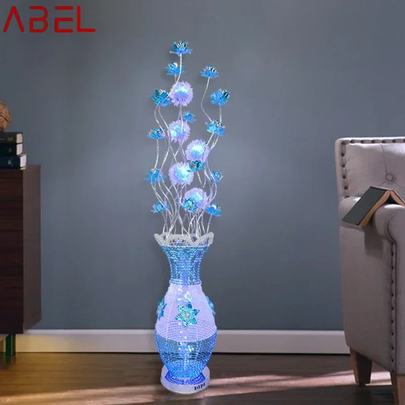 ABEL Nordic Blue Floor Lamp Fashionable Modern Living Room Bedroom Hotel  Aluminum Wire LED Originality Decorative Light