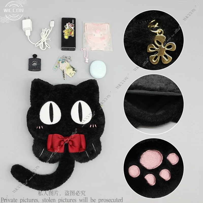 Anime Fan Peripheral Everyday Accessories Mr. Sakamoto Cute Kitten Plush Straddle Shoulder Bag Comic-Con Two Dimensions Nijigen