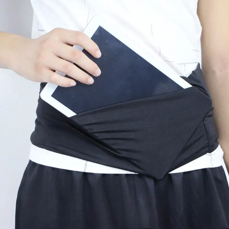 حقيبة خصر للجري احترافية غير مرئية، خفيفة الوزن، رفيعة، حزام يوجا ماراثون، سعة كبيرة، حقائب رياضية للهاتف المحمول