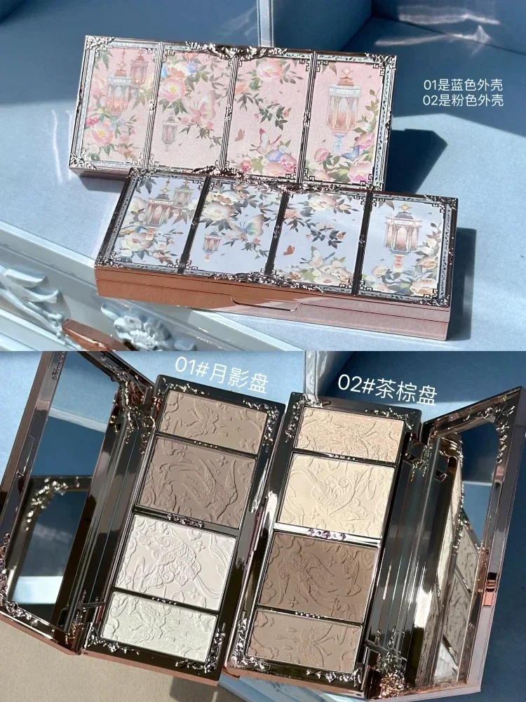 Flower Knows Butterfly Cloud Collar Collection Embossed Highlight Contour Palette Iluminador Contouring Kit Delicate Face Makeup