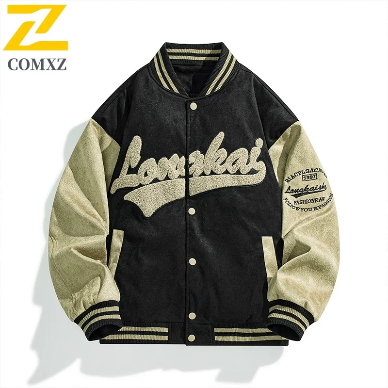 

COMXZ Men Travel Jacket High End Hiking Design Comfort Coat Classic Baseball Collar Outdoor Durable Autumn New Windbreaker