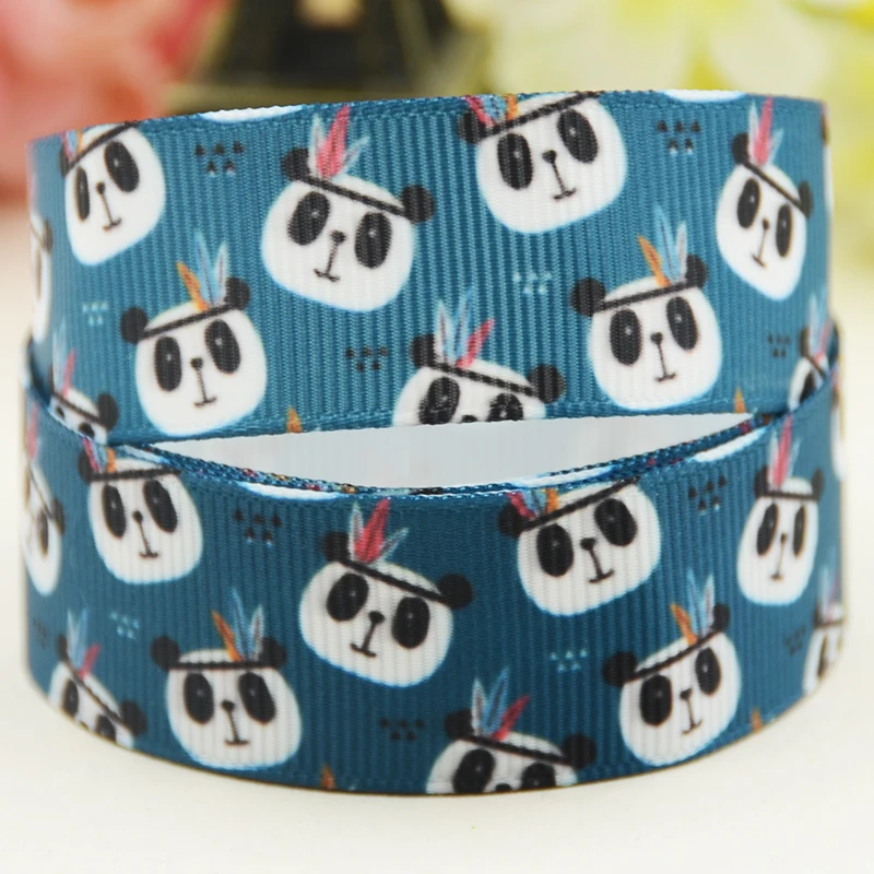 22mm 25mm 38mm 75mm Panda Cartoon gedruckt Ripsband party dekoration 10 Yards X-04951