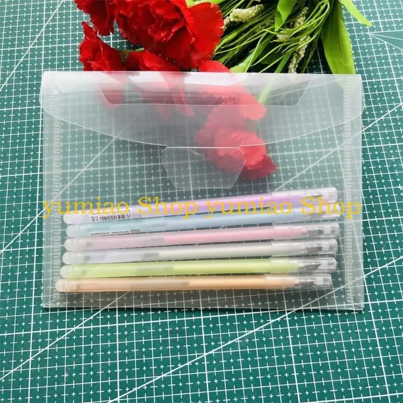 587B 10Pcs Transparent Storage Pockets for Cutting Dies Stencil, Die Cuts Stamps Storage Bag for Die Cuts