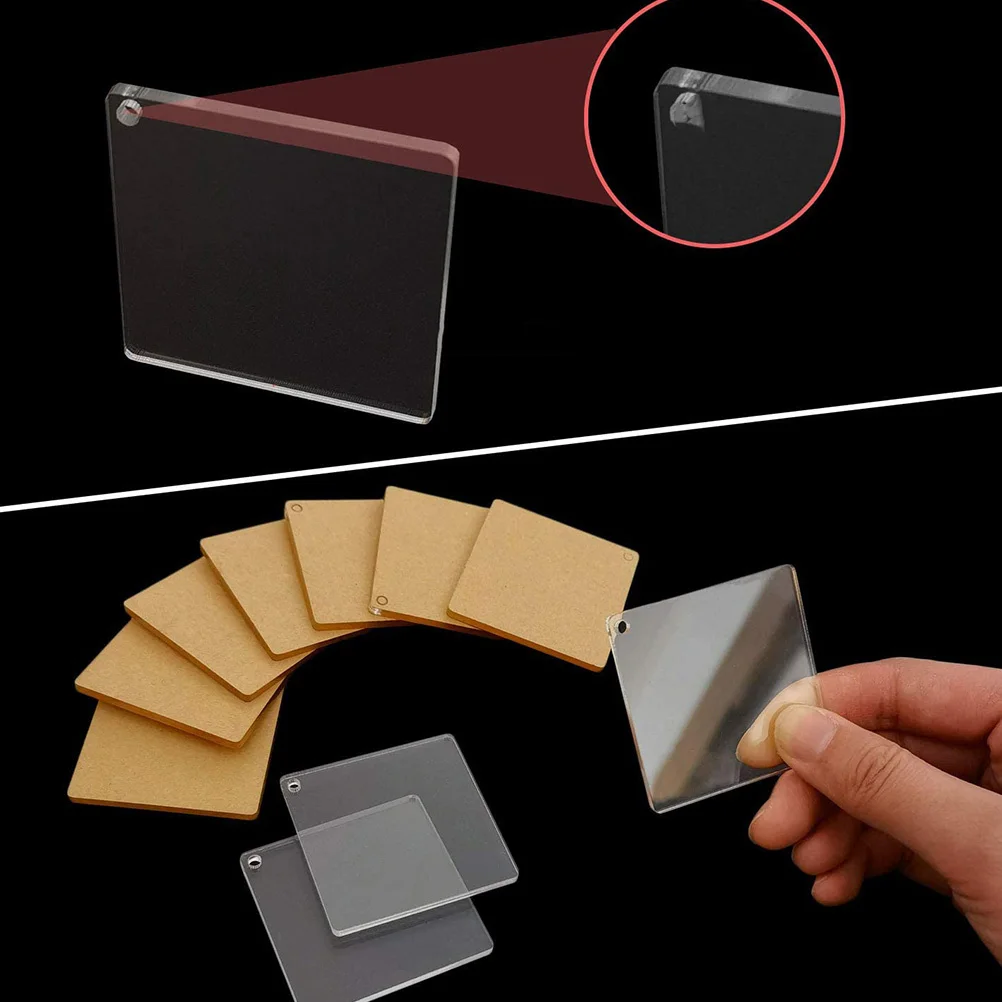 

1Set Acrylic Keychain DIY Material Creative Pendant Accessory Handmade Craft Decorative Gifts DIY Material Keychain Pendant