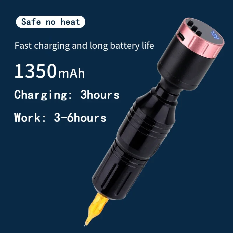 Wireless Tattoo Battery LED Screen 1350MAH for Tattoo Machine Pen Quick Charge RCA Jack Mini Power Supply