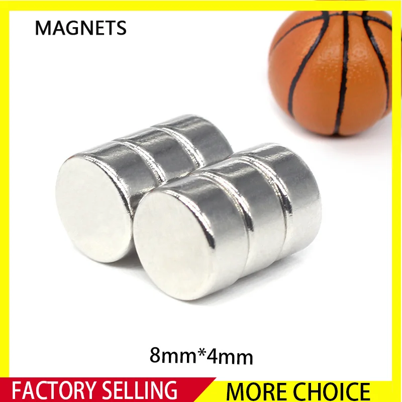 

20~300PCS 8mm x 4mm Small Round Powerful Magnet N35 Neodymium Magnet Disc 8x4mm Permanent Rare Earth Magnet Strong 8*4mm