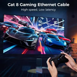 Miziqier cat8 Ethernet cable 40gbps 2000mhz cat 8 Cotton network braided internet laptop cable ps 4 router RJ45 cable 10 Main Sales Ethernet Cable - №7
