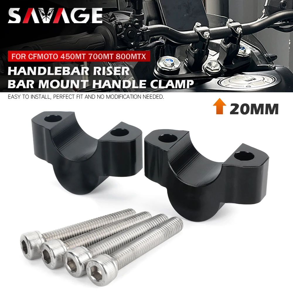 ل CFMOTO 450MT 800MT 700MT دراجة نارية المقود الناهض بار جبل IBEX 450 800 MTX 800MTX 700 MT مقبض المشبك تمديد محول #1