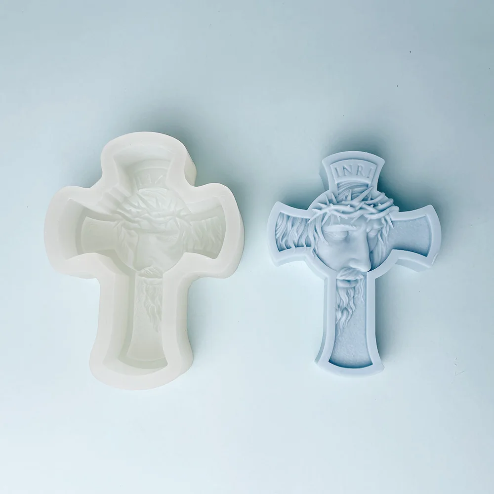 Jesus Cross Statue Silicone Mold Jesus Kobe Candle Silicone Mold Candle Mould Greek Mythology resin mold gypsum mould