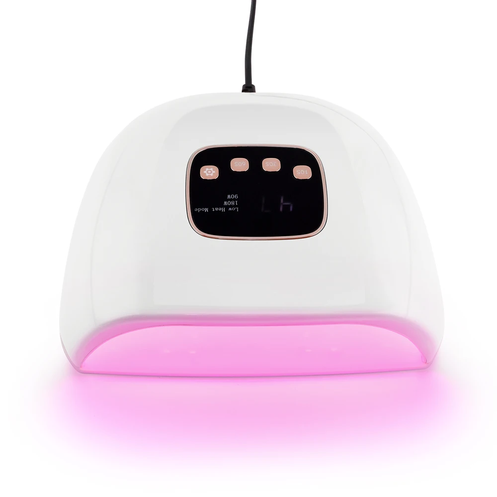 Powerful 108W RED Light LED Nail Lamp Gel UV Lamp Manicure Nail Polish Dryer Machine for Fast Drying Two Hands All Gel Polish