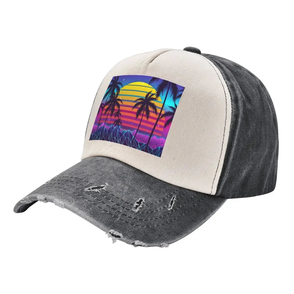 Radiant Sunset Synthwave Baseball Cap Ball Cap Bobble Hat Cosplay Hat Man Men Women's