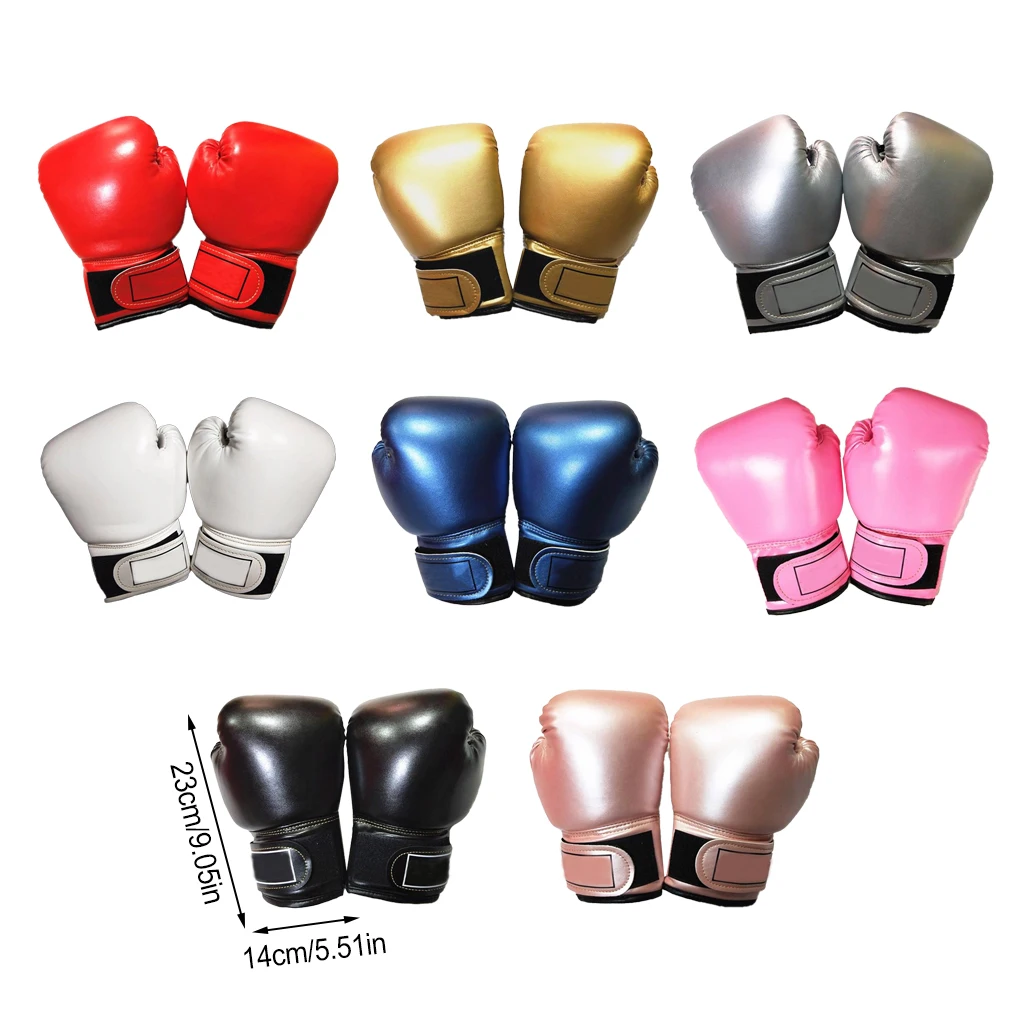 

1 Pair Kids Boxing Gloves PU Leather Sparring Gym Mitts Professional Punching Training PU Mitts Glove Hand Protector 3-10YRS