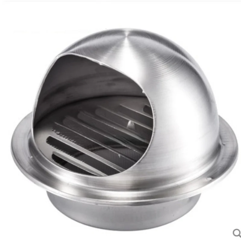 60 mm hood 300 mm exaustão de aço inoxidável capô, parede tampão de ventilação, ventilação de ar bull nose banheiro extractor saída grade louvas