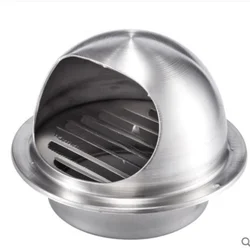 60 mm ~ 200 mm stainless steel exhaust hood, Wall wall vent cap,Air Vent Bull Nose Bathroom Extractor Outlet Grille Louvres