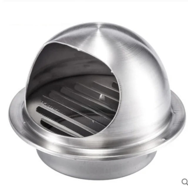 Okap wyciągowy ze stali nierdzewnej 60 mm ~ 200 mm, ścienna zaślepka wentylacyjna, kratka wyciągowa do łazienki Air Vent Bull Nose