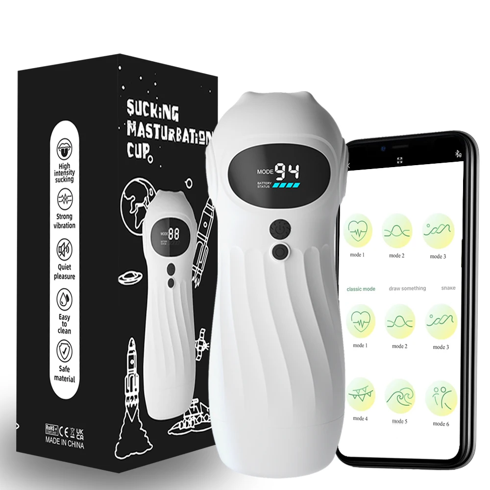 APP Remote Automatic Sucking Male Masturbator Cup Real Vagina Vibration Blowjob Masturbation Heated Sex Machines Toys For Man
