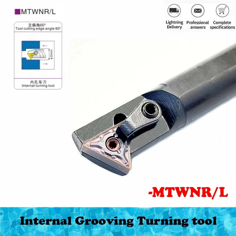 S16Q-MTWNR16 S16Q-MTWNL16 MTWNR16 MTWNL16 S16Q 60° 16mm CNC Lathe Cutter High Quality Internal Turning Tools Boring Bar For TNMG