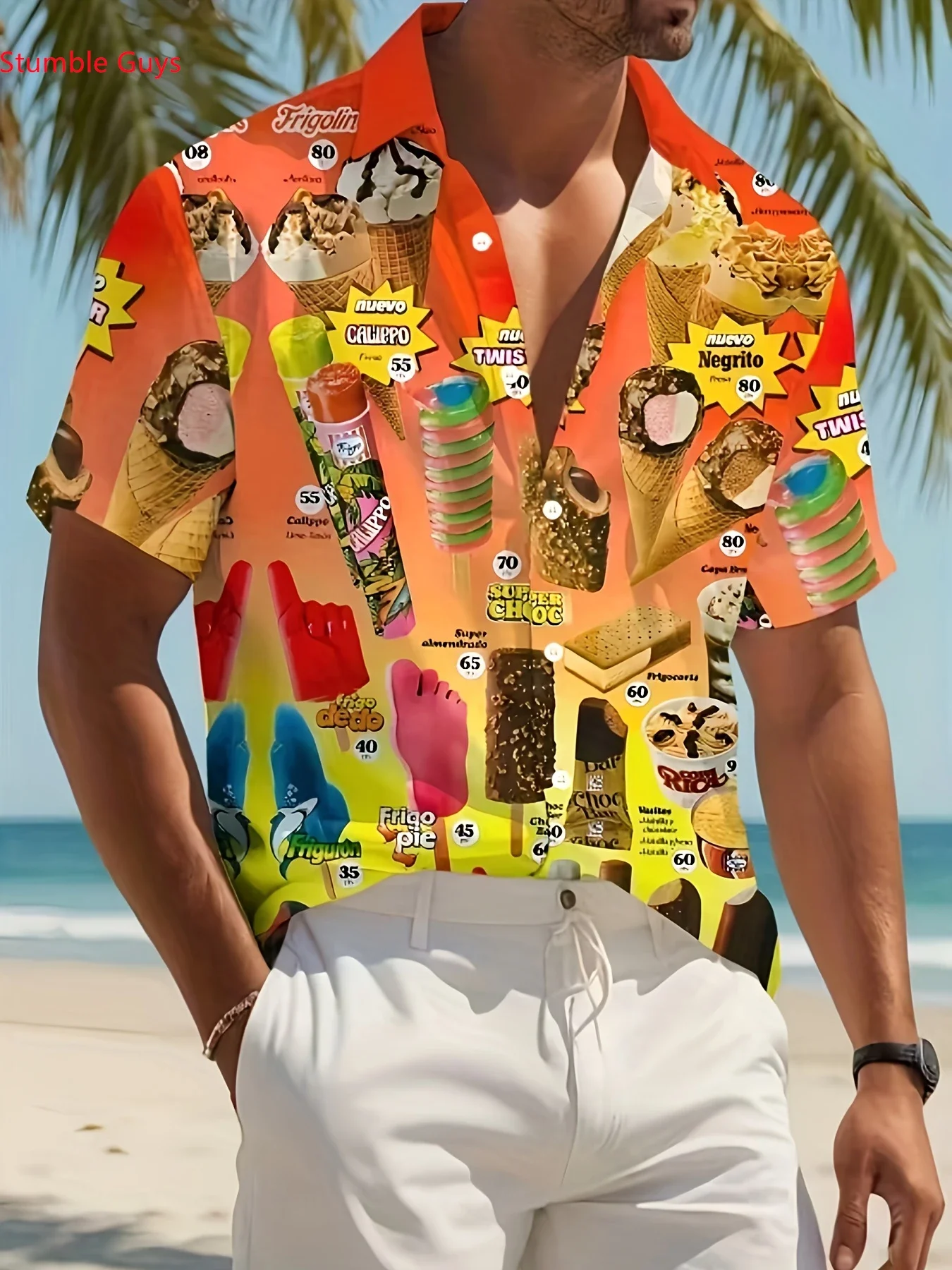 

2026 New Arrival Men's Shirt Summer Casual Hawaiian Man Women Short Sleeve Beach Party Print Fashion Tops