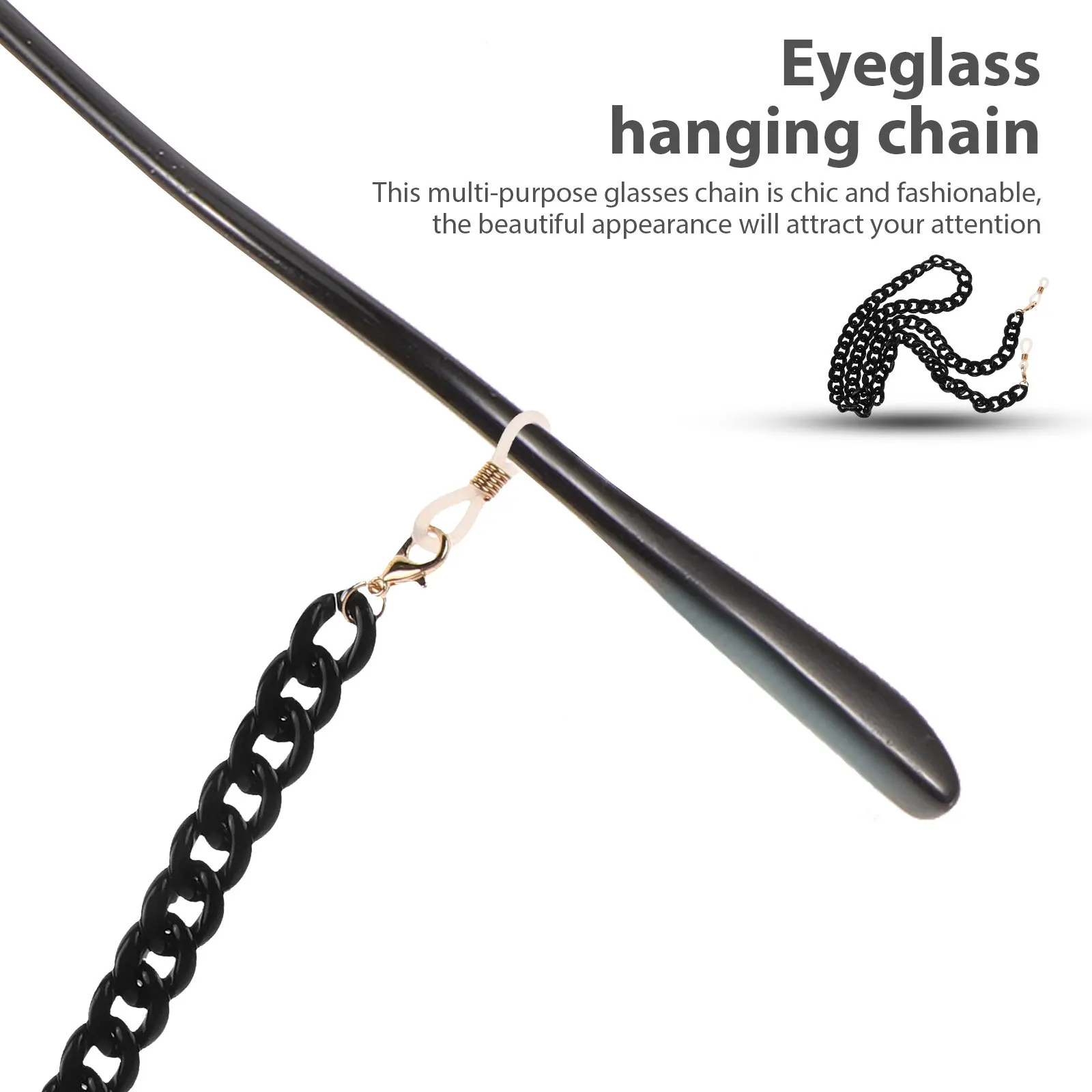 

1pc Anti-Slip Eyeglasses Chain Chic Acrylic Glasses Cord Multi-Function Mask Hanging Rope Non-Skid Glasses Strap Protective