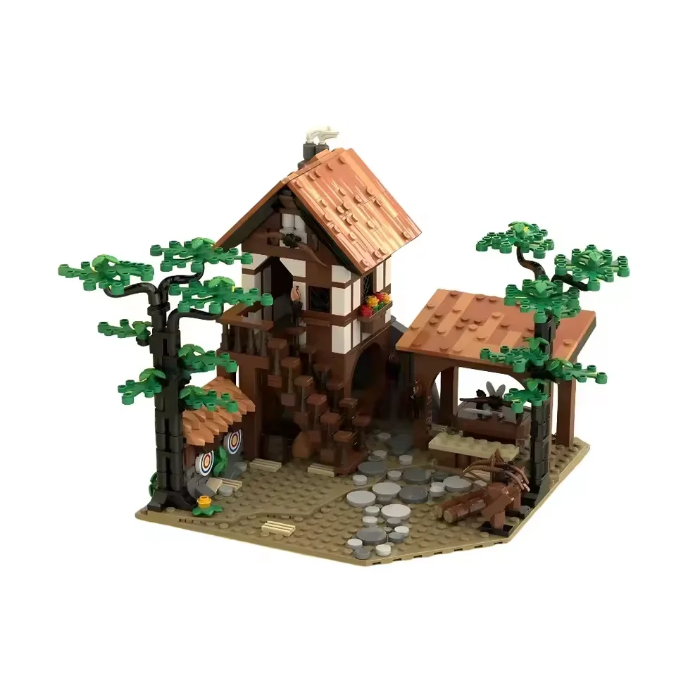 MOC Mittelalterliche Burg Serie Modell Bausteine Kreative Geeignet Für Alle Architektur Enthusiasten Montage Spielzeug Weihnachten Geschenk