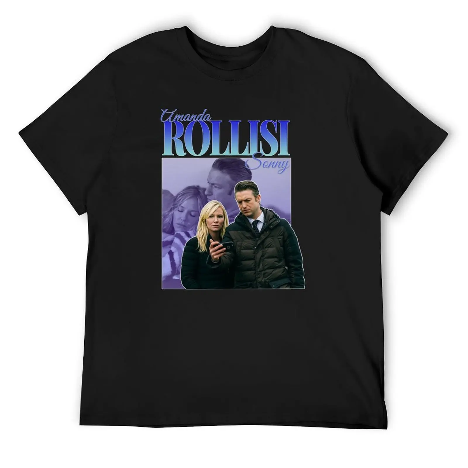 

Rollisi Amanda Rollins Sonny Carisi 90s Inspired Vintage Homage T-Shirt funny gifts Men's t-shirts