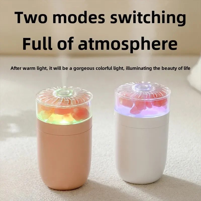 2024 New Salt Lamp Humidifier & Aromafier USB Charging 1200 MA Car & Home Colorful Air Humidifier