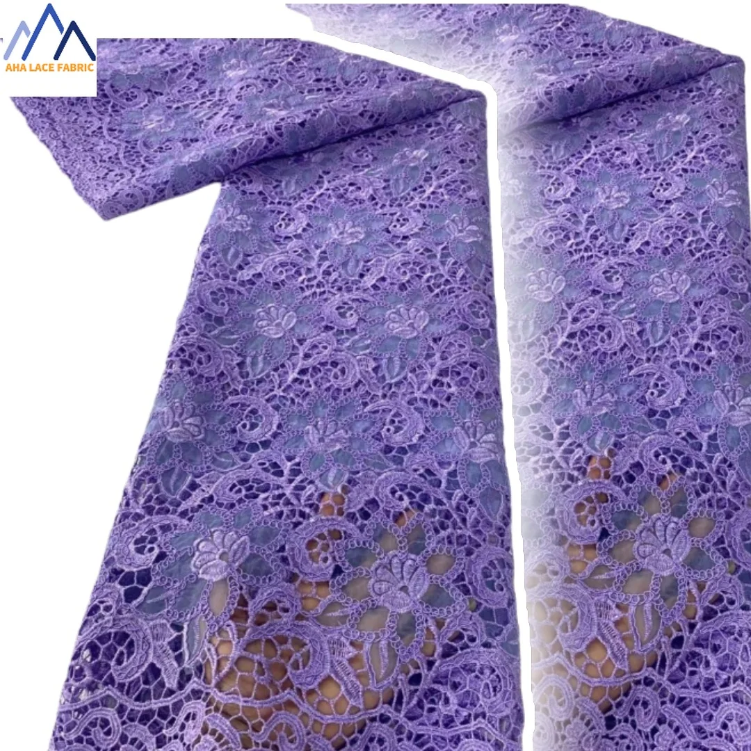 

NEW African Nigerian High-Quality Tulle Lace Fabric Organza Embroidery Guipure for Party Gown Jacquard Wedding Dress 5Yard SZ975