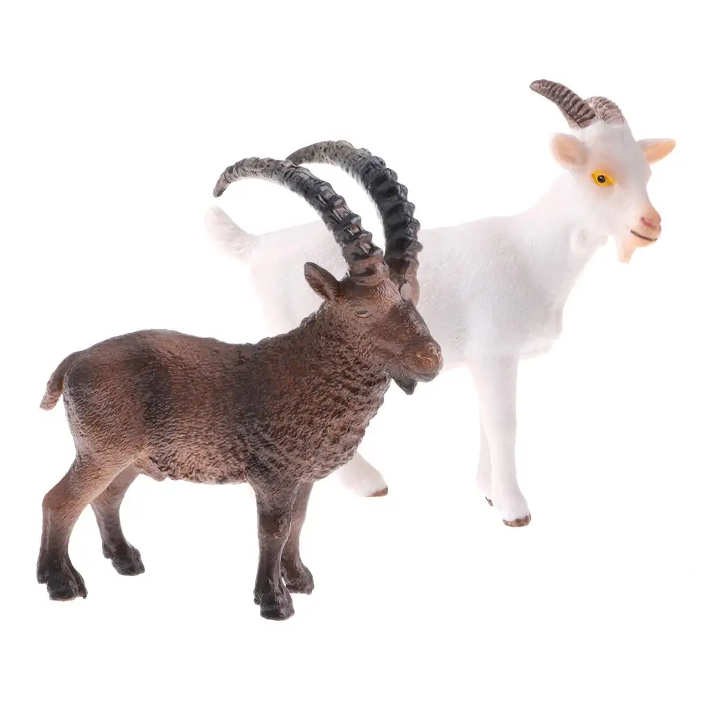 플라스틱 야생 동물 정글 액션 피규어 장난감 플레이세트, 유아용 교육용 장난감 수집품, 2 개