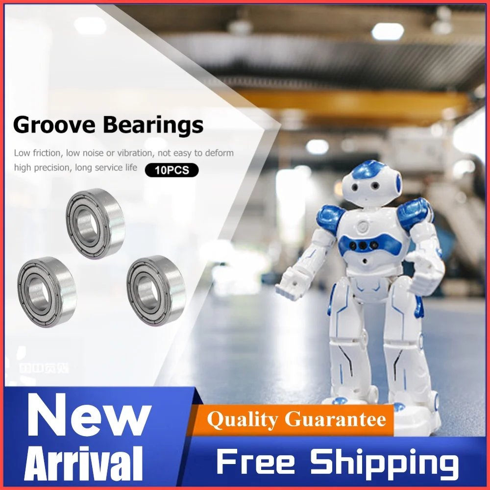 10pcs Carbon Steel Bearings Double Shielded Deep Groove Ball Bearings Heavy Load Double Metal Seal Bearings 3D Printer Parts
